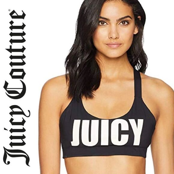 SALE NWT JUICY COUTURE CROSSBACK SPORTS BRA SIZE XS - Picture 1 of 8